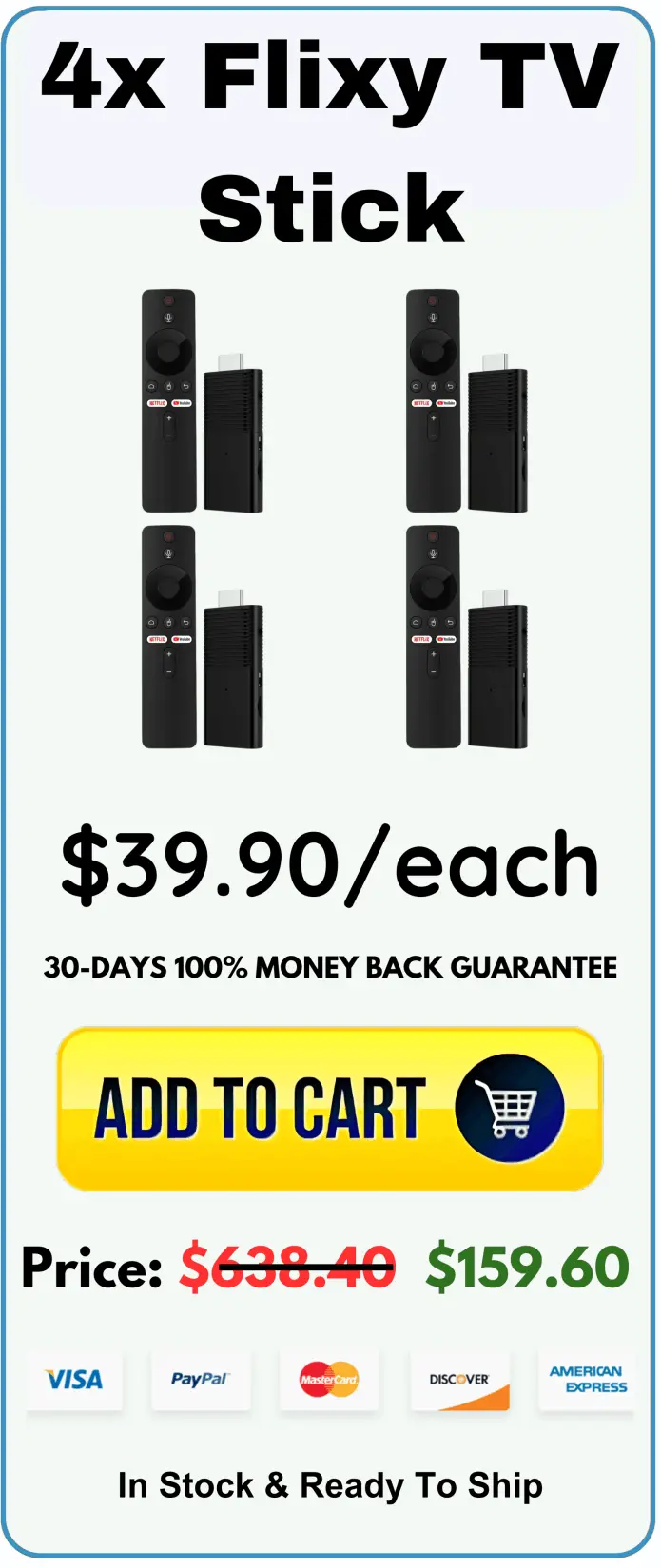 Flixy TV Stick package price 